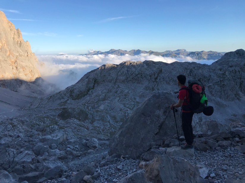 mirando mar nubes desde aprox